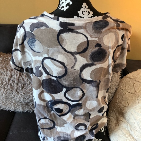 VERA WANG Simply Vera Print T-Shirt Size PL - Picture 3 of 6